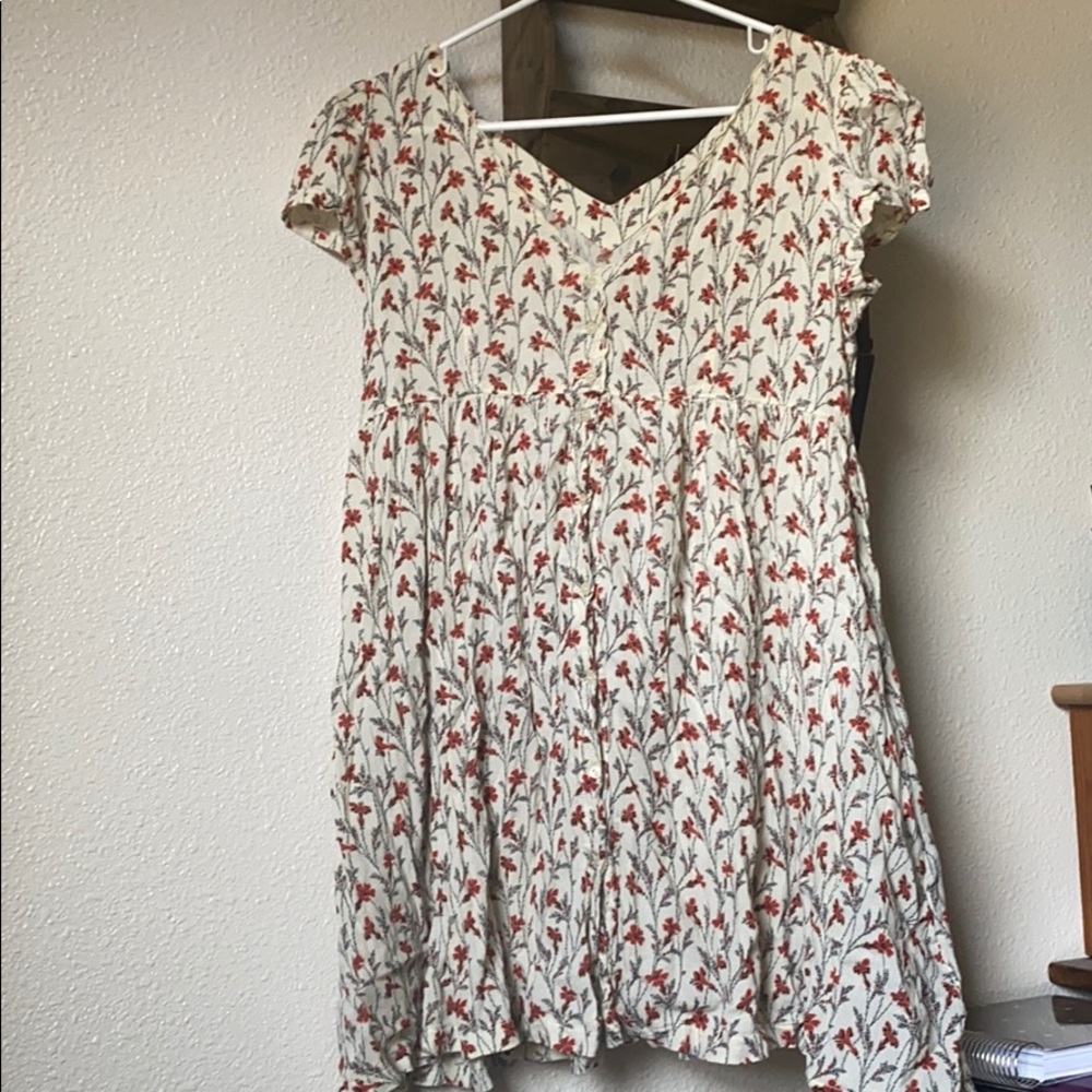 Red Flower Babydoll dress